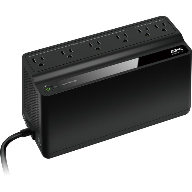 APC by Schneider Electric Back-UPS, 6 Outlets, 425VA, 120V - GreatEagleInc