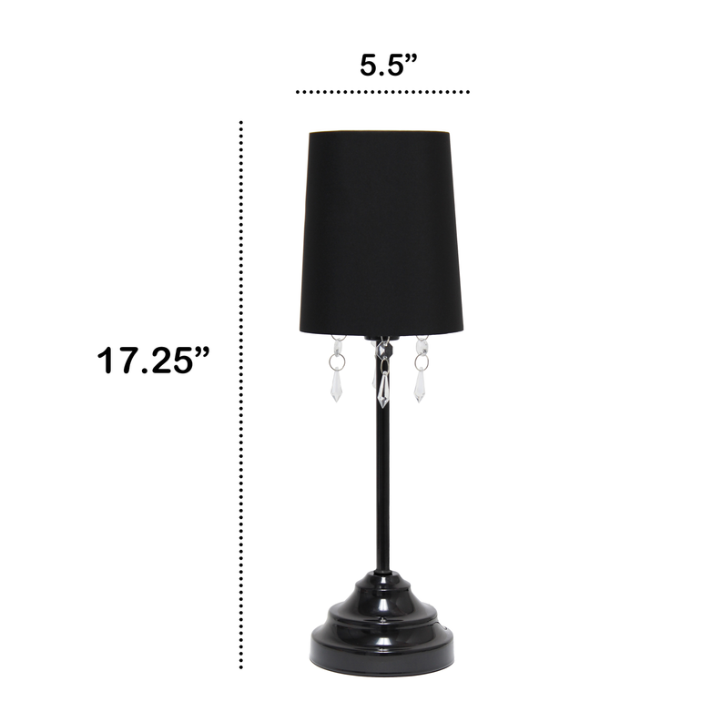 Creekwood Home Contemporary Crystal Droplet Table Lamp for Bedroom, Living Room, Dining Room, Office, Entryway - Lamps &…