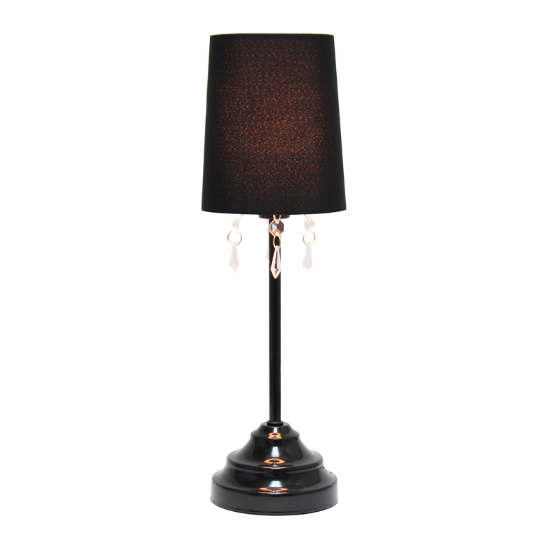 Creekwood Home Contemporary Crystal Droplet Table Lamp for Bedroom, Living Room, Dining Room, Office, Entryway - Lamps &…