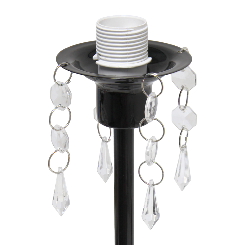 Creekwood Home Contemporary Crystal Droplet Table Lamp for Bedroom, Living Room, Dining Room, Office, Entryway - Lamps &…