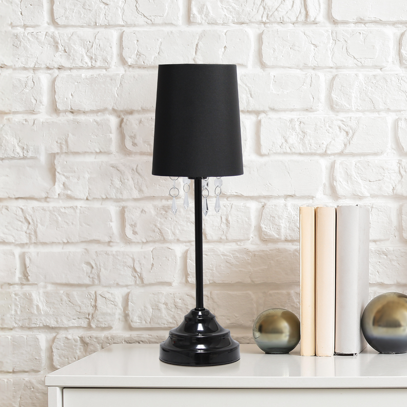 Creekwood Home Contemporary Crystal Droplet Table Lamp for Bedroom, Living Room, Dining Room, Office, Entryway - Lamps &…