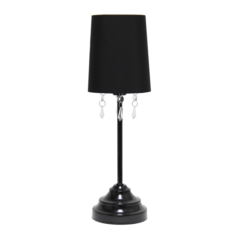 Creekwood Home Contemporary Crystal Droplet Table Lamp for Bedroom, Living Room, Dining Room, Office, Entryway - Lamps &…