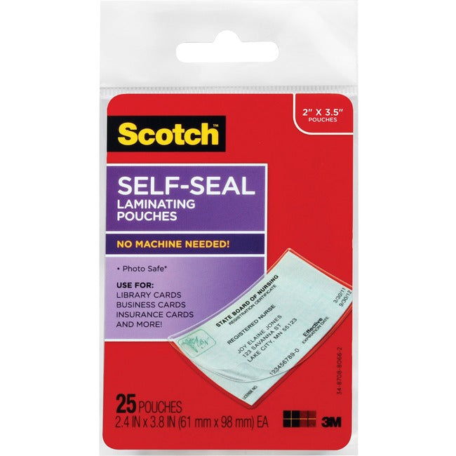 Scotch Self-sealing Laminating Business Card Pouches - Computers & Electronics