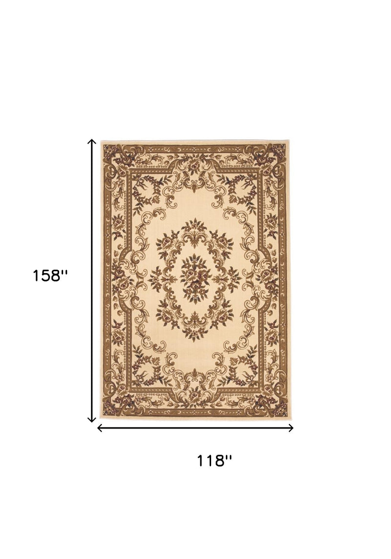 9' X 13' Polypropylene Ivory Area Rug
