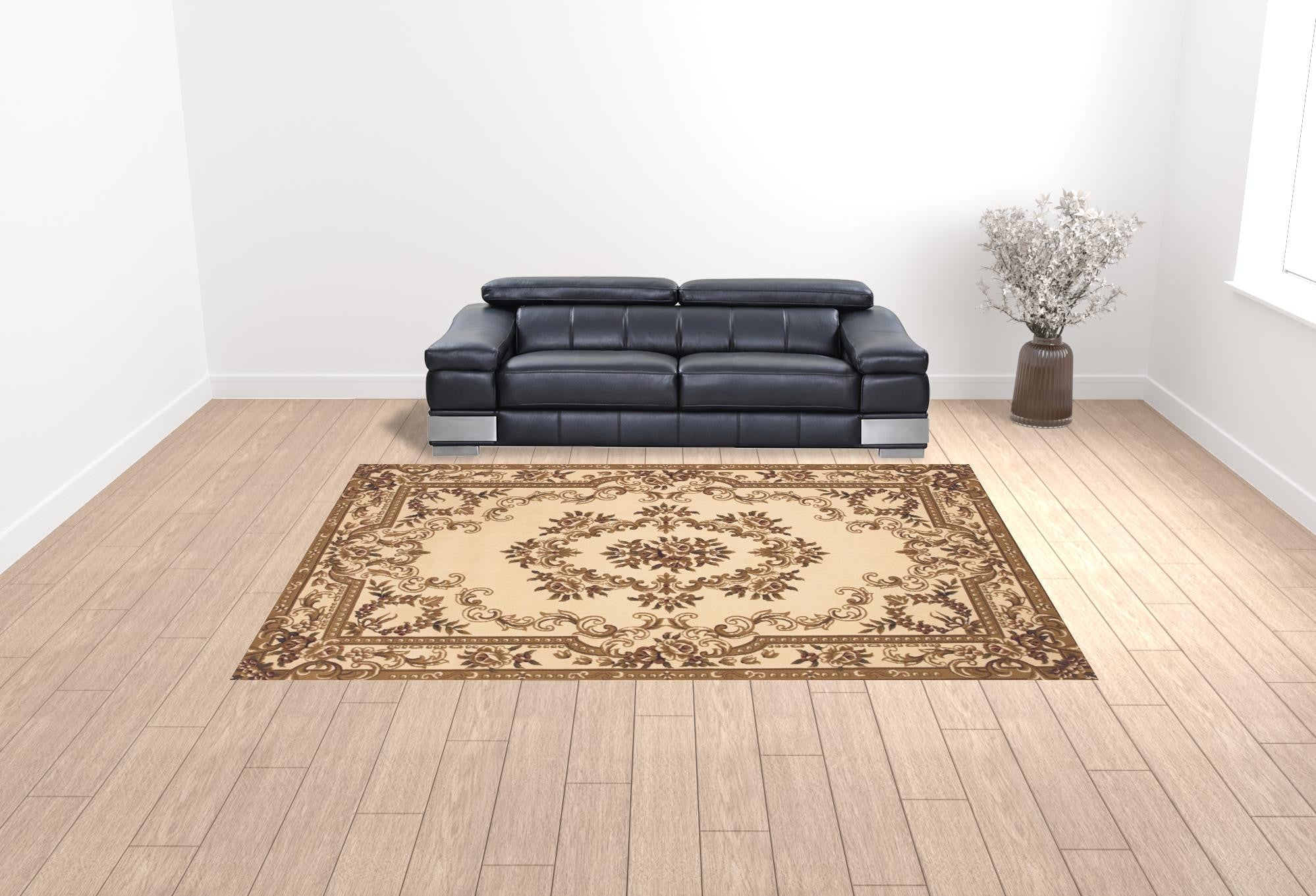 9' X 13' Polypropylene Ivory Area Rug