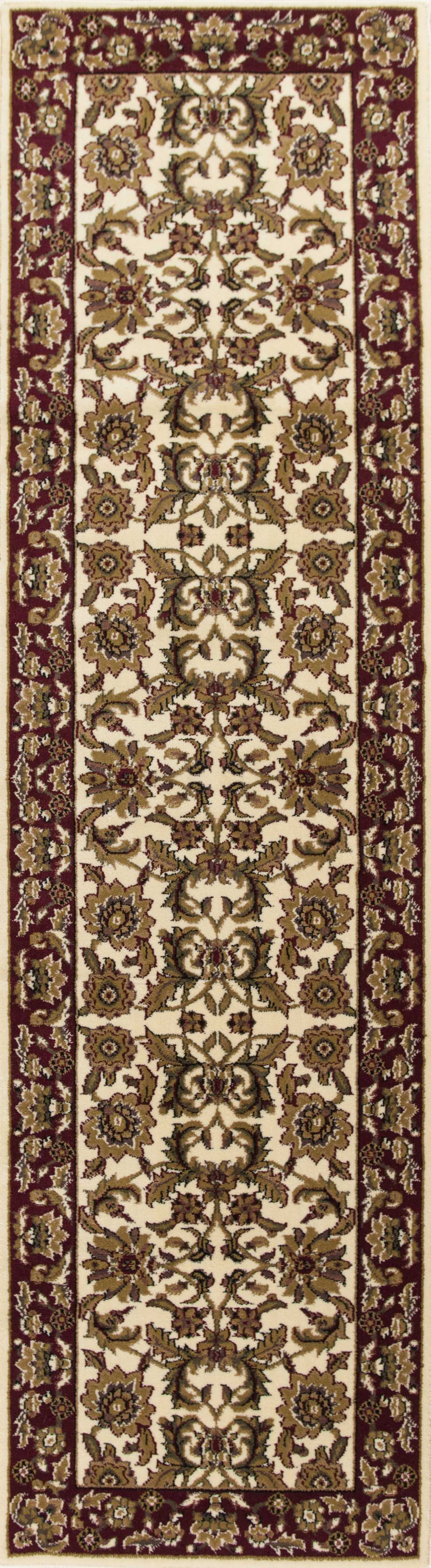 9' X 13' Polypropylene Ivory Or Red Area Rug