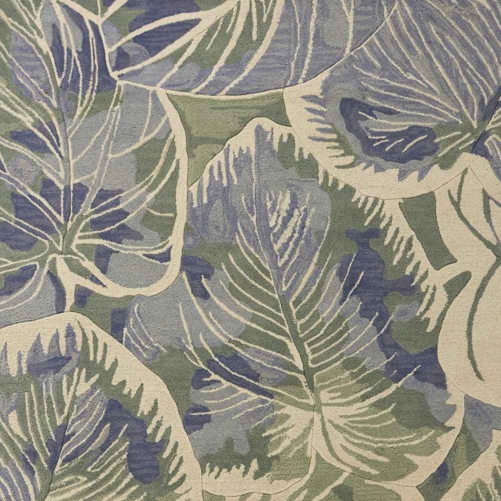 9' X 12' Blue Wool Handmade Area Rug