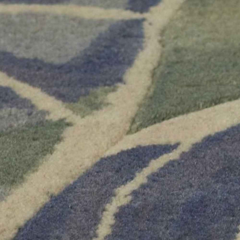 9' X 12' Blue Wool Handmade Area Rug