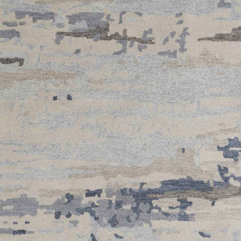 10' x 14' Blue and Gray Abstract Hand Tufted Area Rug
