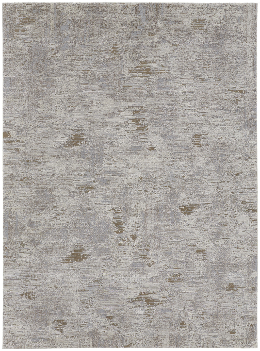 2' X 3' Gray Ivory And Tan Abstract Distressed Area Rug - Home & Garden