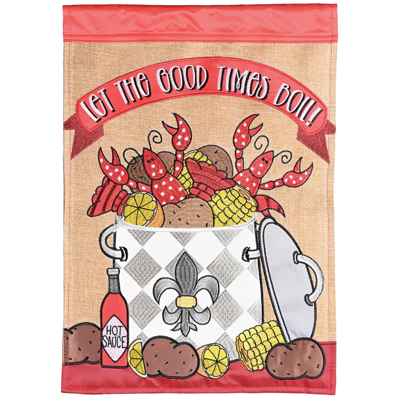 Flag Let The Good Times Boil 13x18 - Brown/ Red / 1 - Religious Jewelry