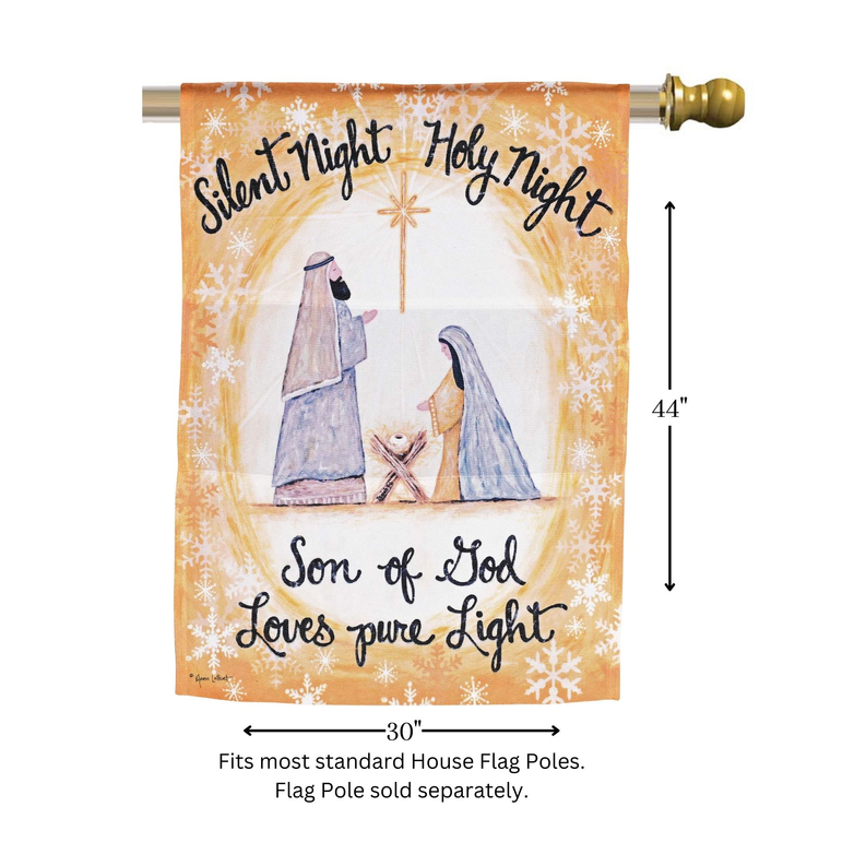 Flag Holy Family Loves Pure Light 30x44 - Brown/ Blue / 1 - Religious Jewelry