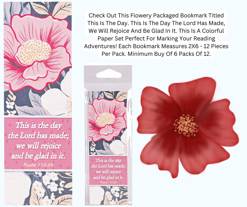 Bookmark This Is The Day 2x6 12-Pack - MULTI / 6 - Religious Jewelry