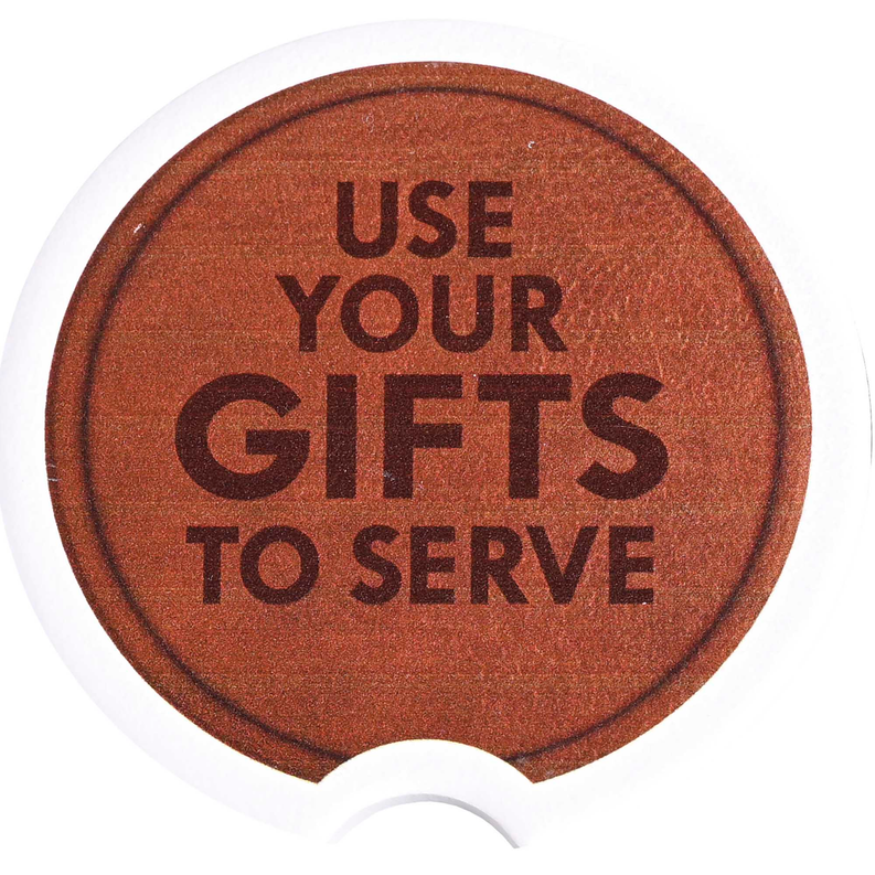 Car Coasters Use Your Gifts To Serve 2Pk - BRN / 1 - Religious Jewelry
