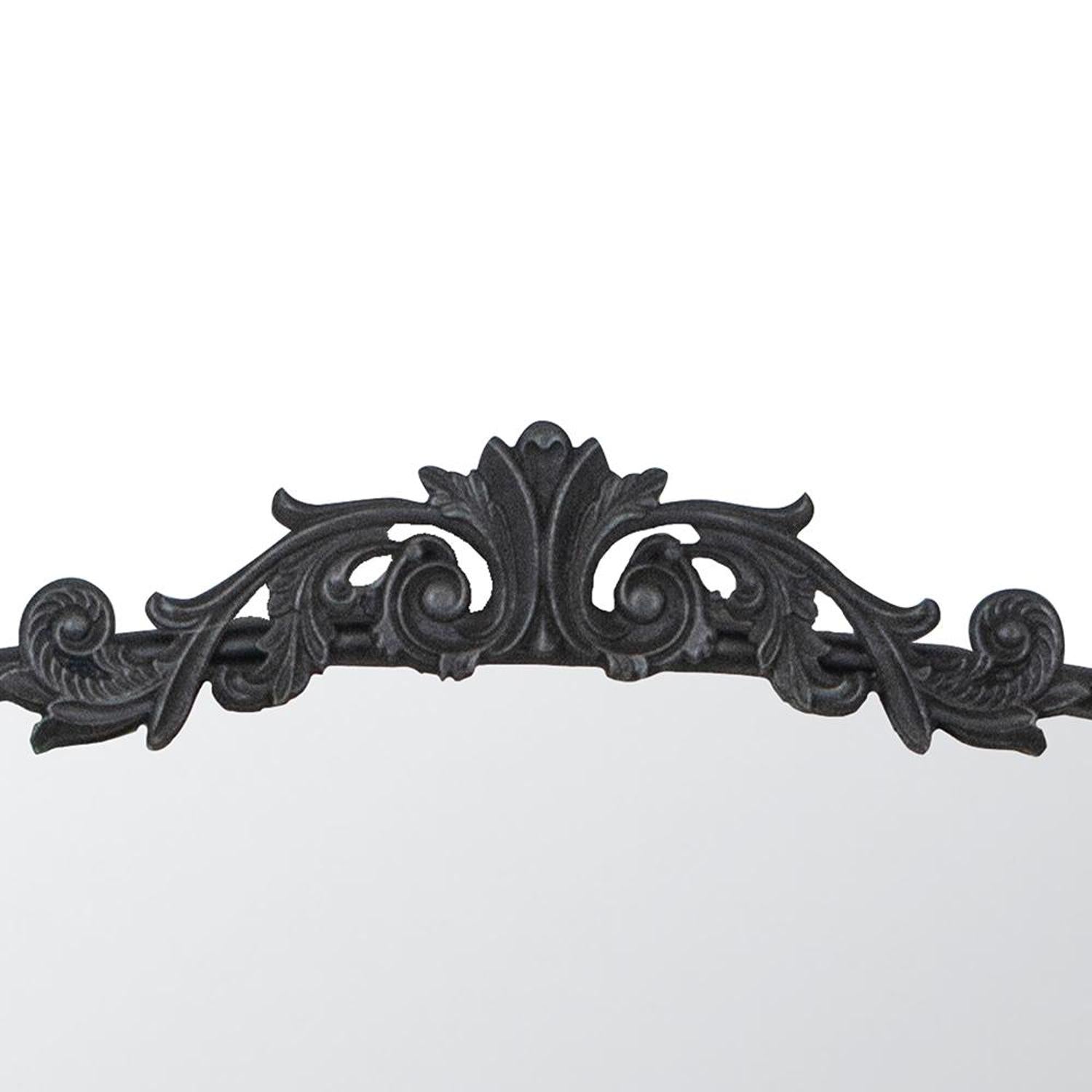 31" Black Arch Iron Framed Accent Mirror - Bed & Bath