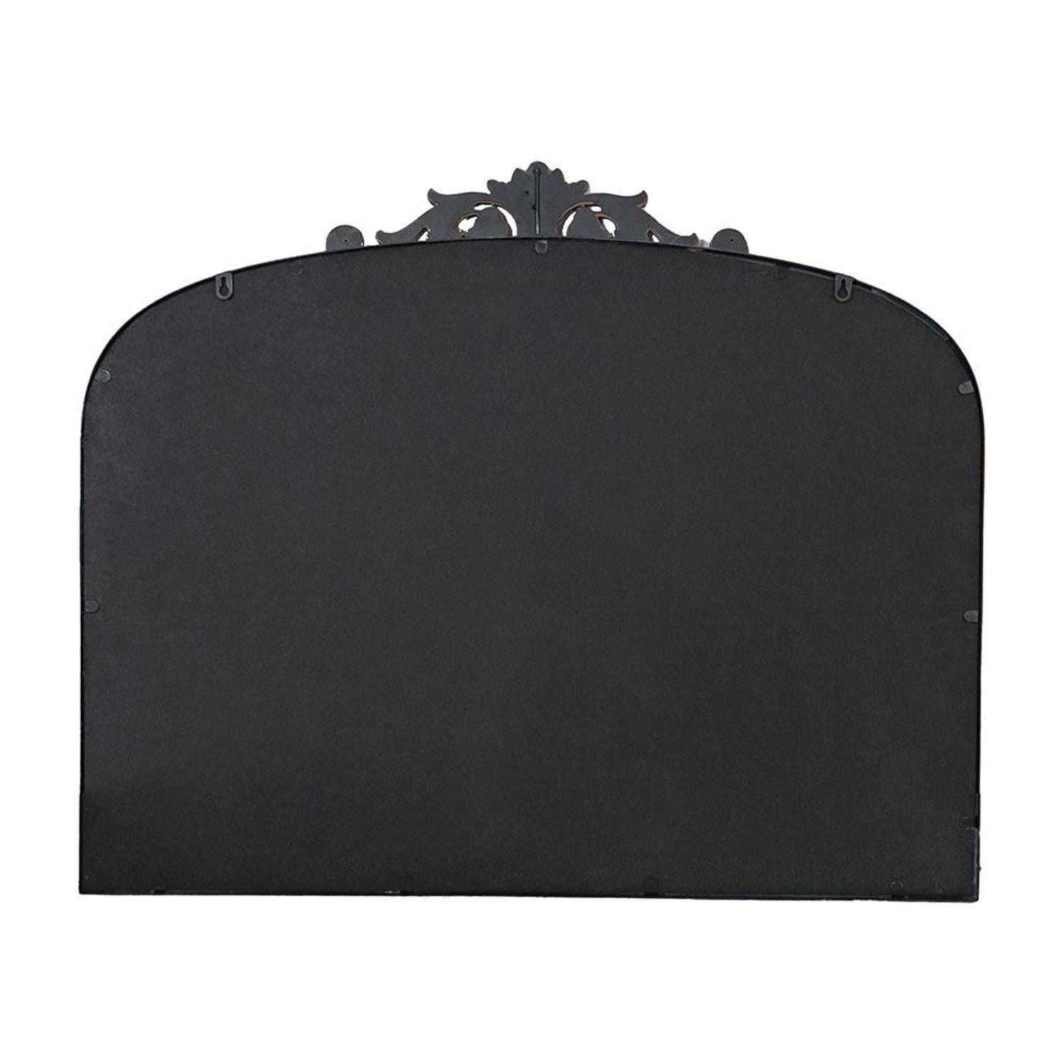 31" Black Arch Iron Framed Accent Mirror - Bed & Bath