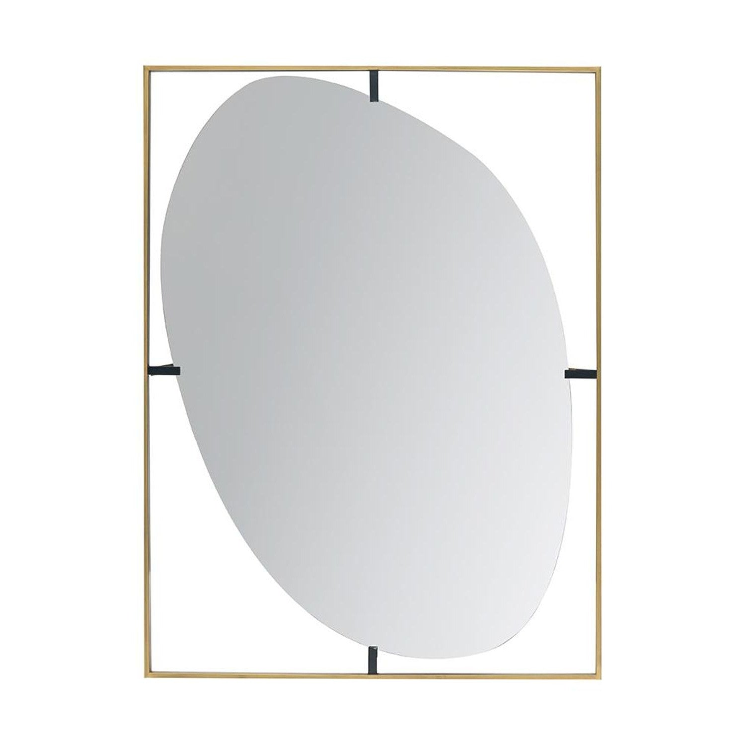 40" Gold Iron Framed Accent Mirror - Bed & Bath