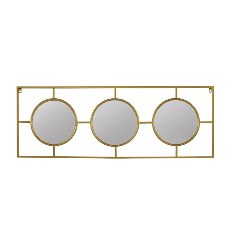 16" Gold Iron Framed Accent Mirror - Bed & Bath
