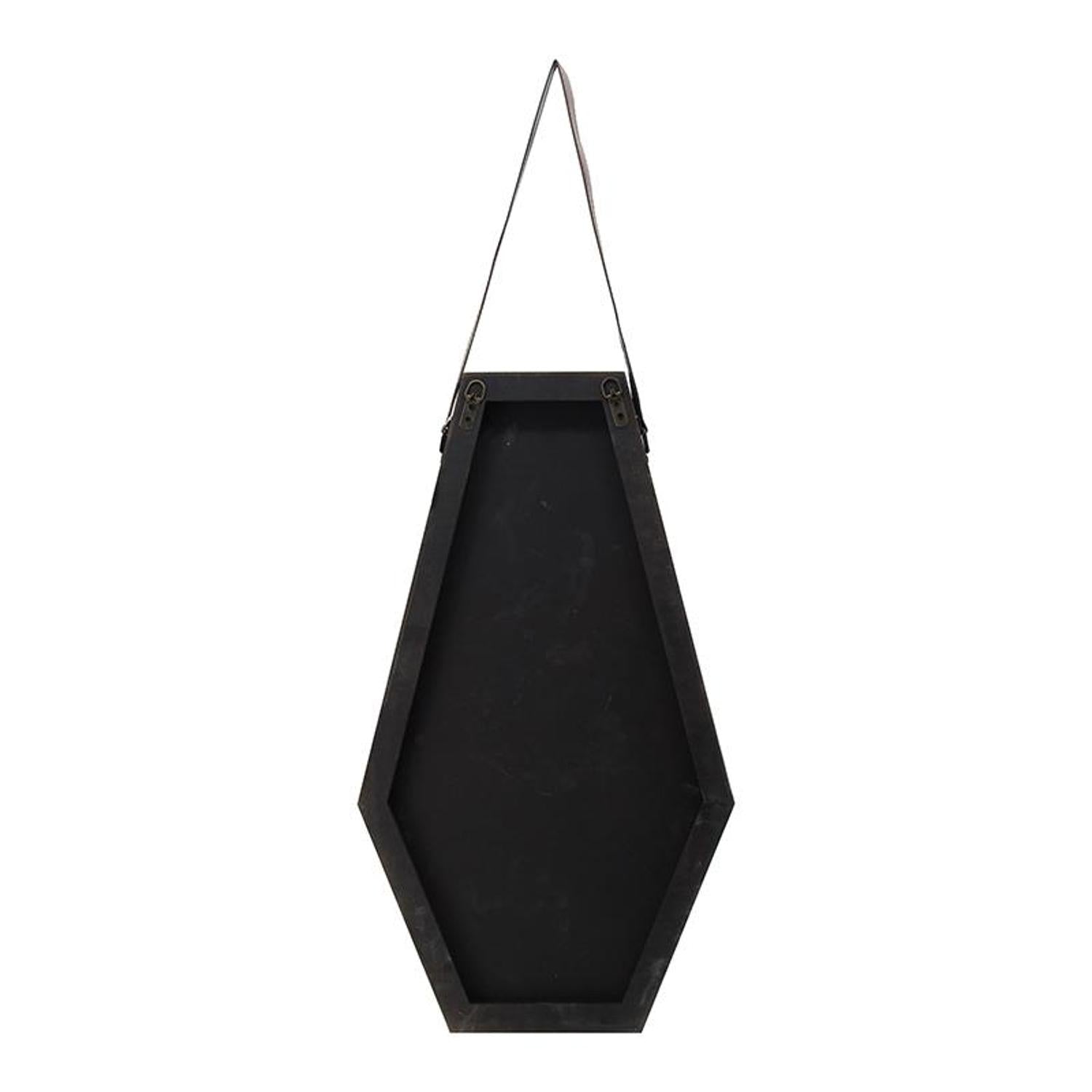 32" Black Hexagon Wood Framed Accent Mirror - Bed & Bath