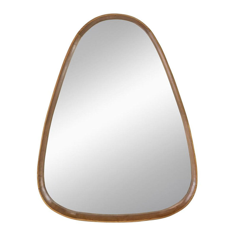 37" Brown Abstract Wood Framed Accent Mirror - Bed & Bath