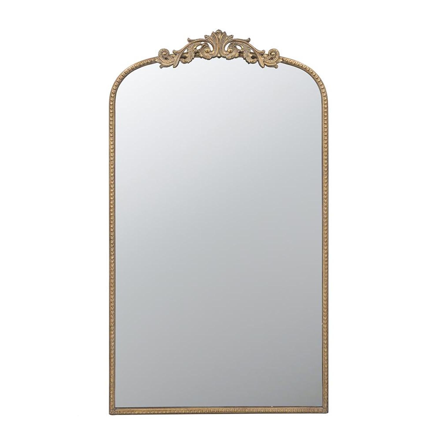 42" Gold Arch Iron Framed Accent Mirror - Bed & Bath