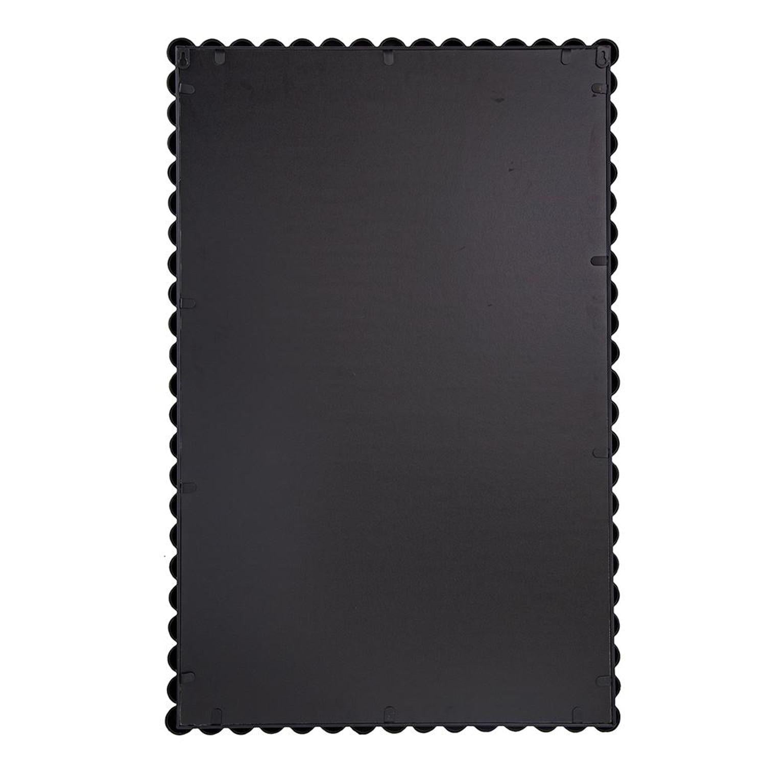36" Black Iron Framed Accent Mirror - Bed & Bath