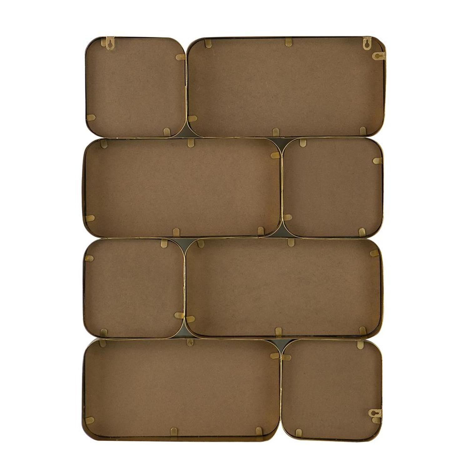 32" Gold Iron Framed Accent Mirror - Bed & Bath