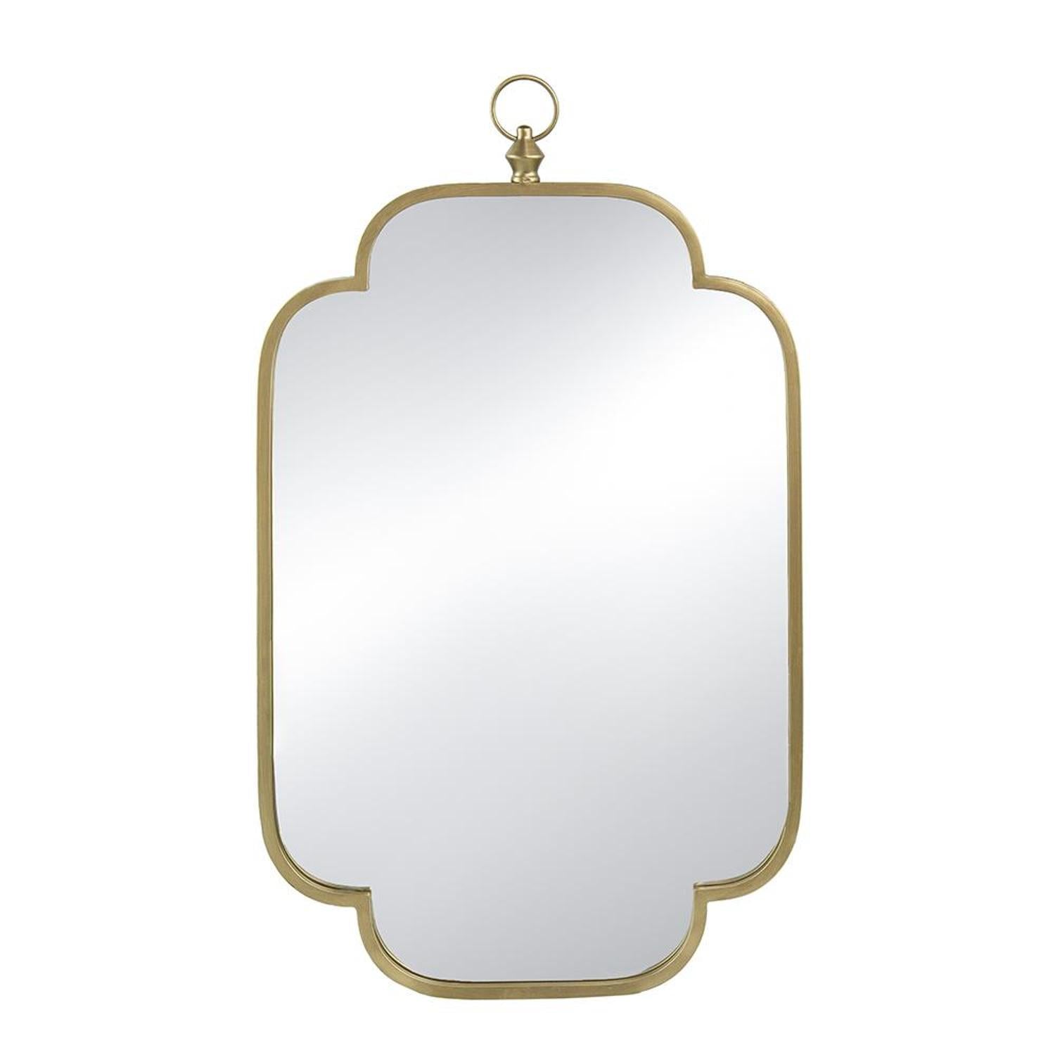 36" Gold Novelty Iron Framed Accent Mirror - Bed & Bath