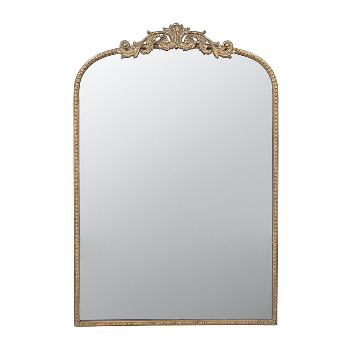36" Gold Arch Iron Framed Accent Mirror - Bed & Bath