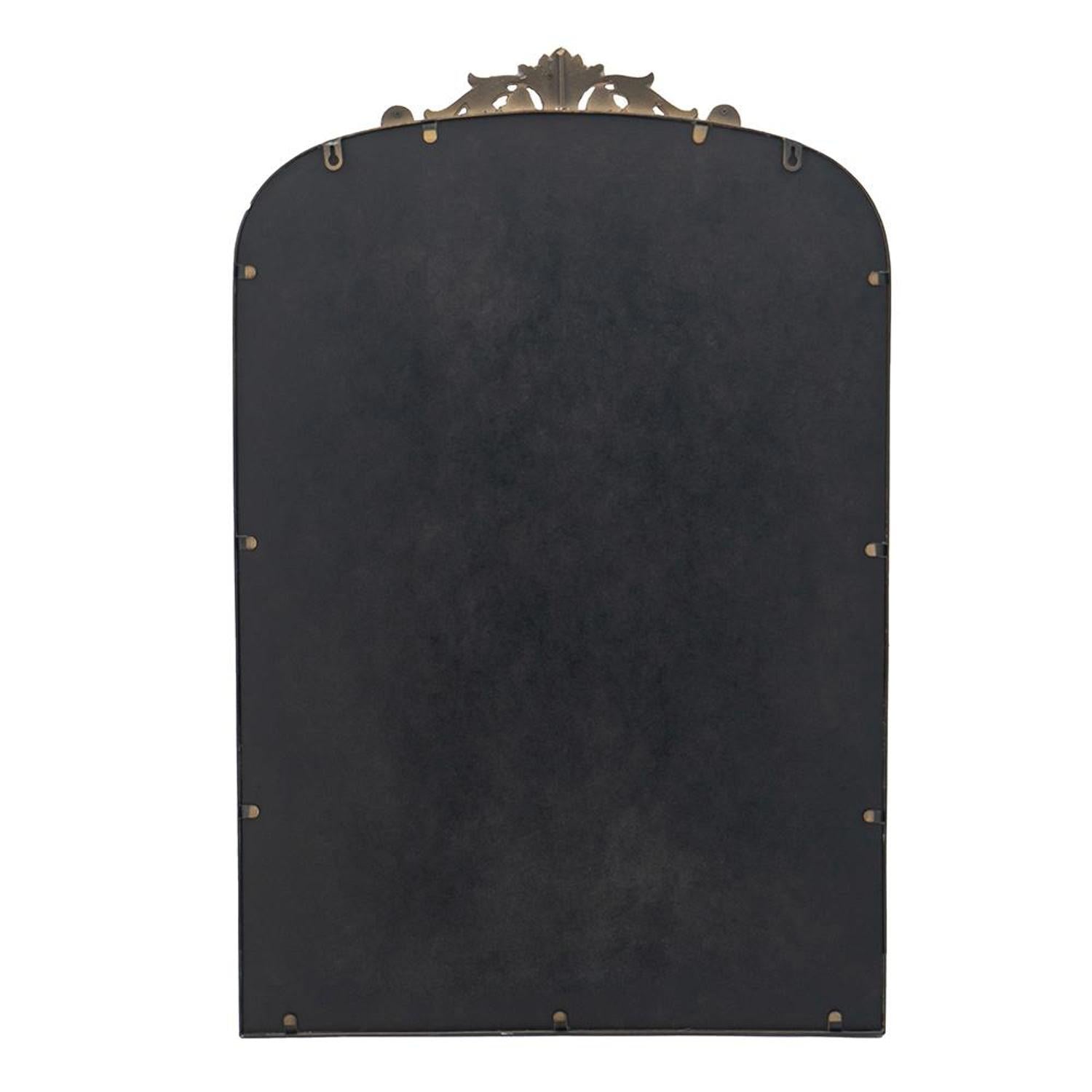 36" Gold Arch Iron Framed Accent Mirror - Bed & Bath