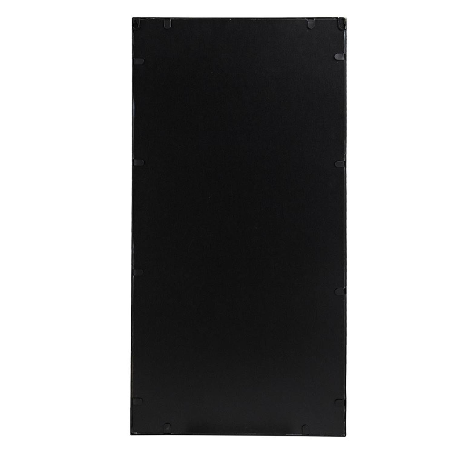 Set of Three Black Iron Framed Accent Mirror - Bed & Bath
