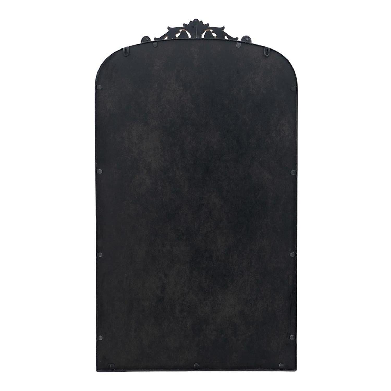 42" Black Arch Iron Framed Accent Mirror - Bed & Bath