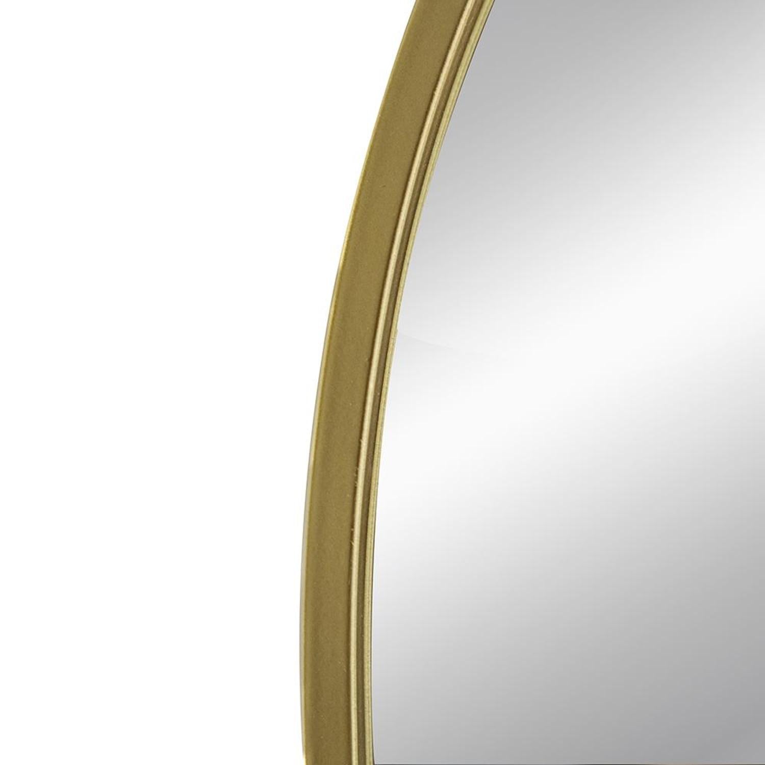 36" Gold Arch Iron Framed Accent Mirror - Bed & Bath
