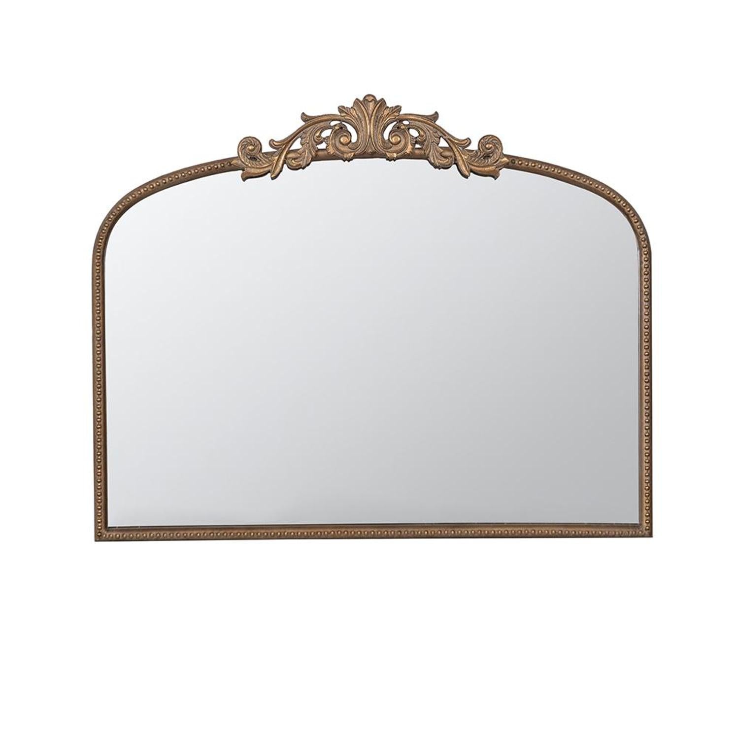 31" Gold Arch Iron Framed Accent Mirror - Bed & Bath