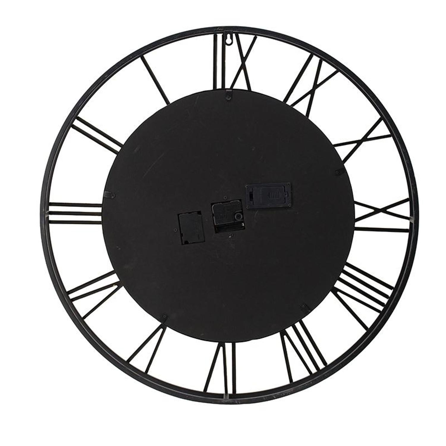 28" Circle Copper Metal and Glass Analog Exposed Gear Wall Clock - Home Decor