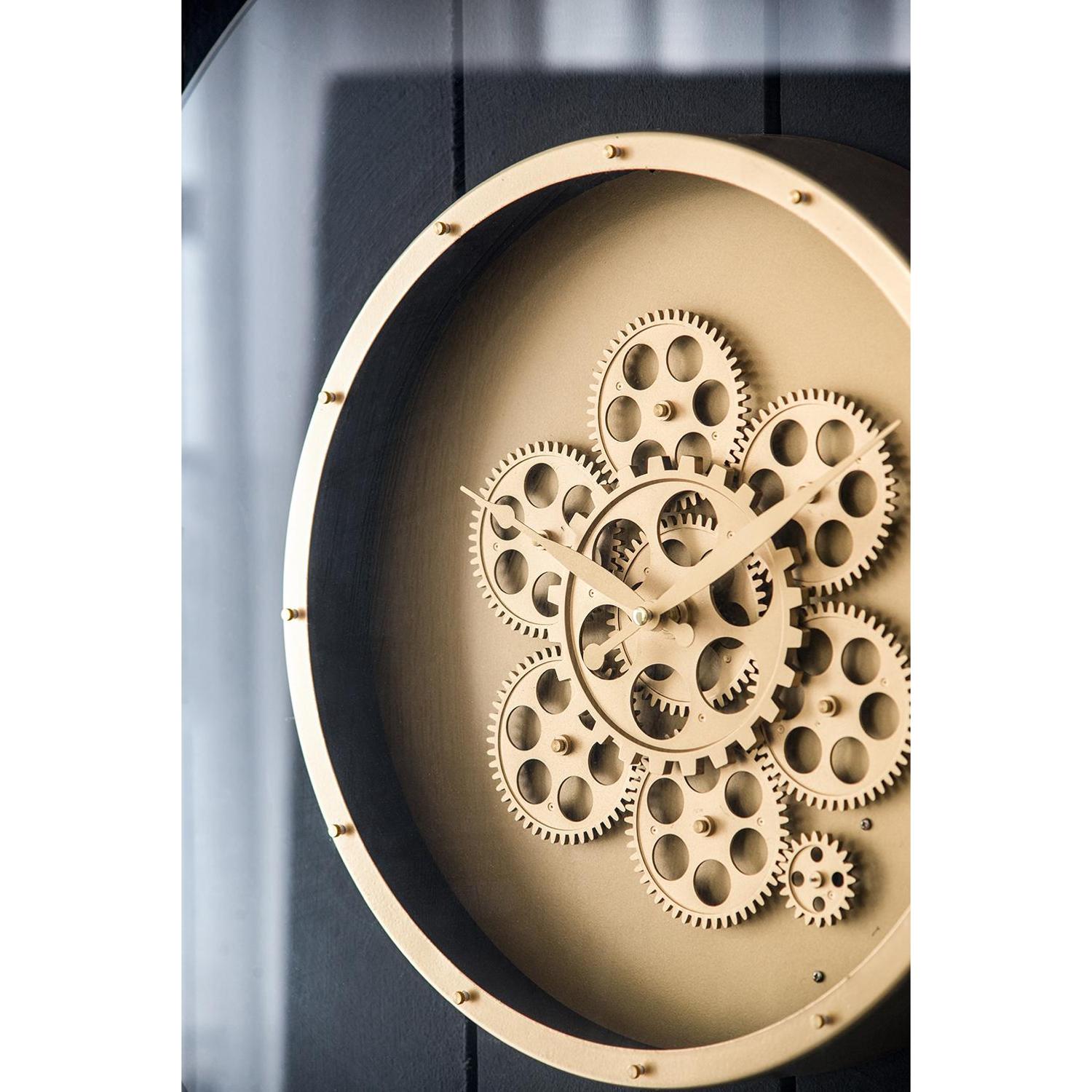 24" Circle Gold Acrylic Analog Wall Clock - Home Decor