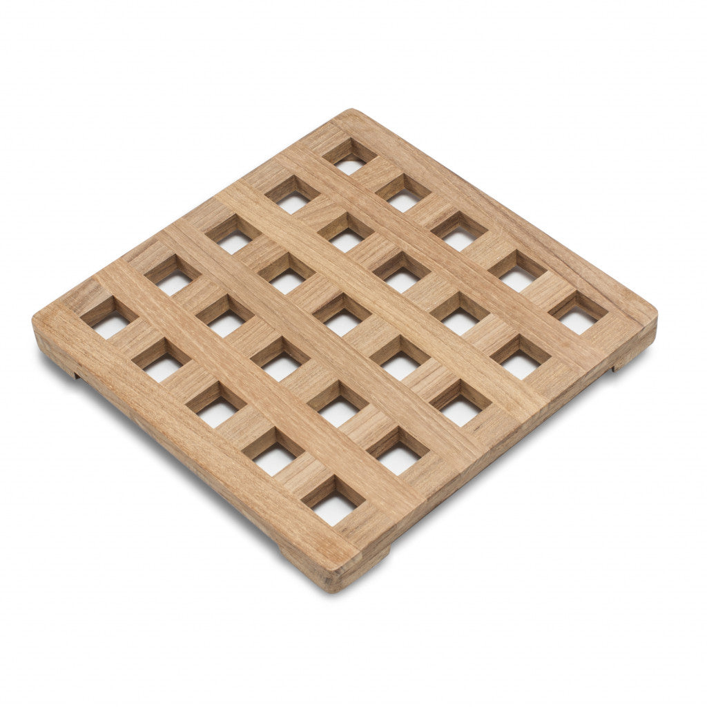 8.00 " Square Wood Trivet - Kitchen & Dining