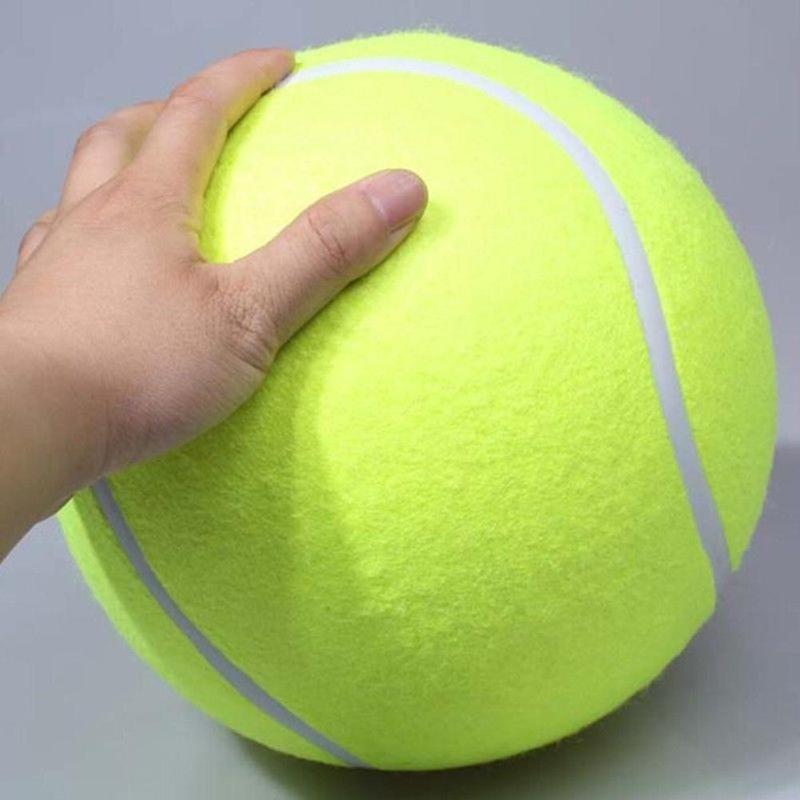 Giant Tennis Ball For Pet Chew Toy Big Inflatable Tennis Ball Signature Mega Jumbo Pet Toy Ball Supplies Outdoor Cricket