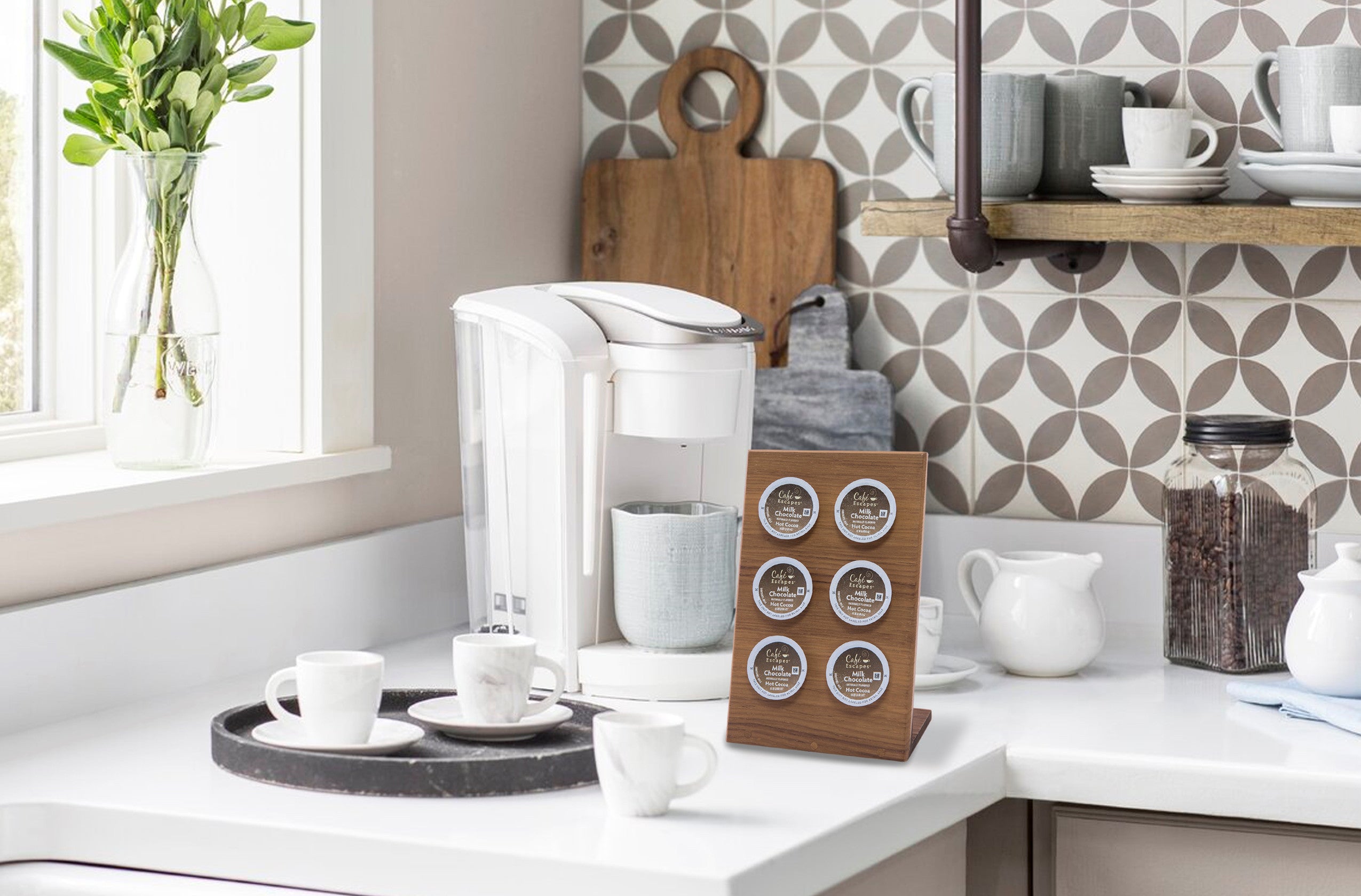 Free Standing 6.00 " Wood Coffee Storage & Accessories - Kitchen & Dining