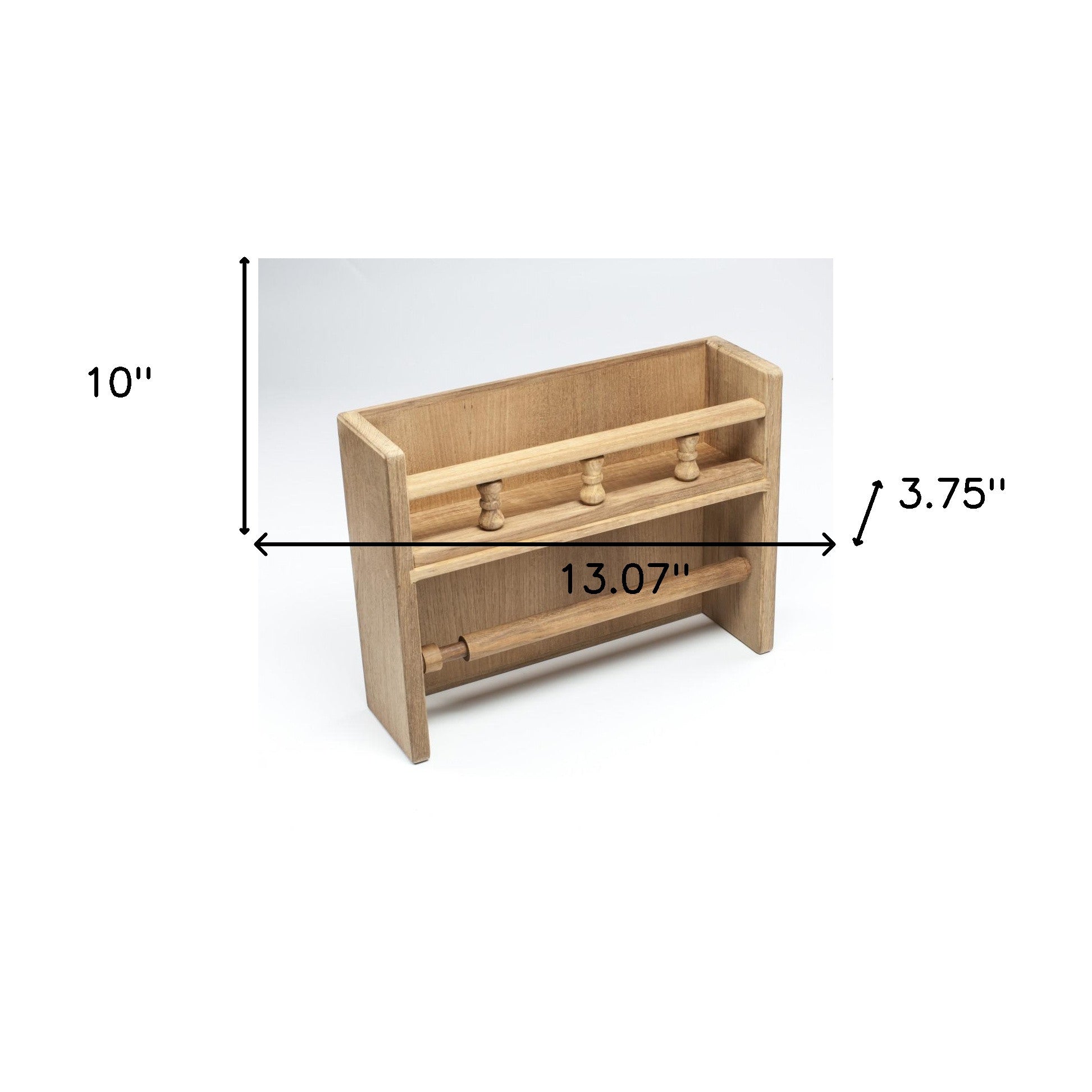 Wall Mounted 13.07 " Wood Spice Jar & Rack Set - Kitchen & Dining