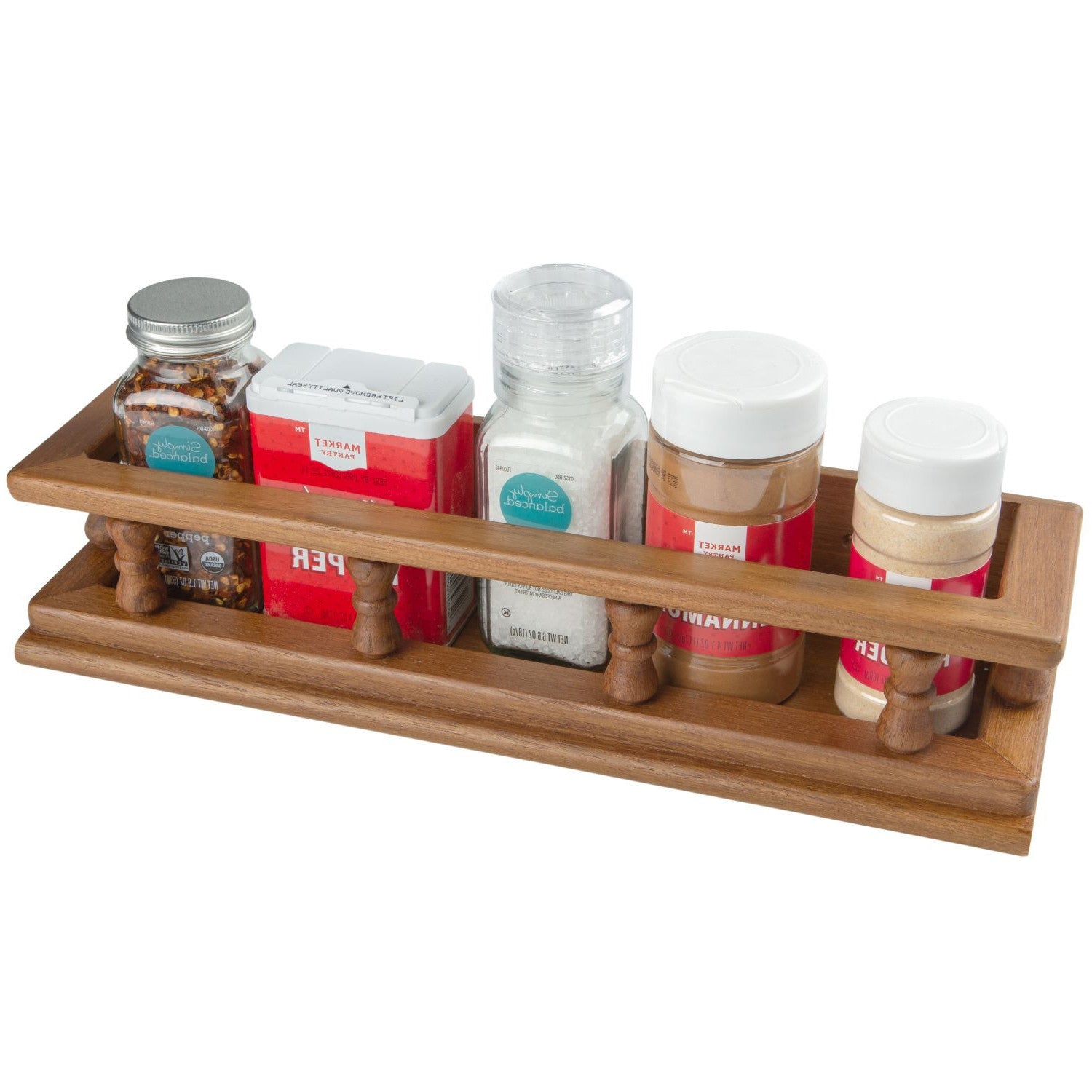 Wall Mounted 14.00 " Wood Spice Rack - Kitchen & Dining