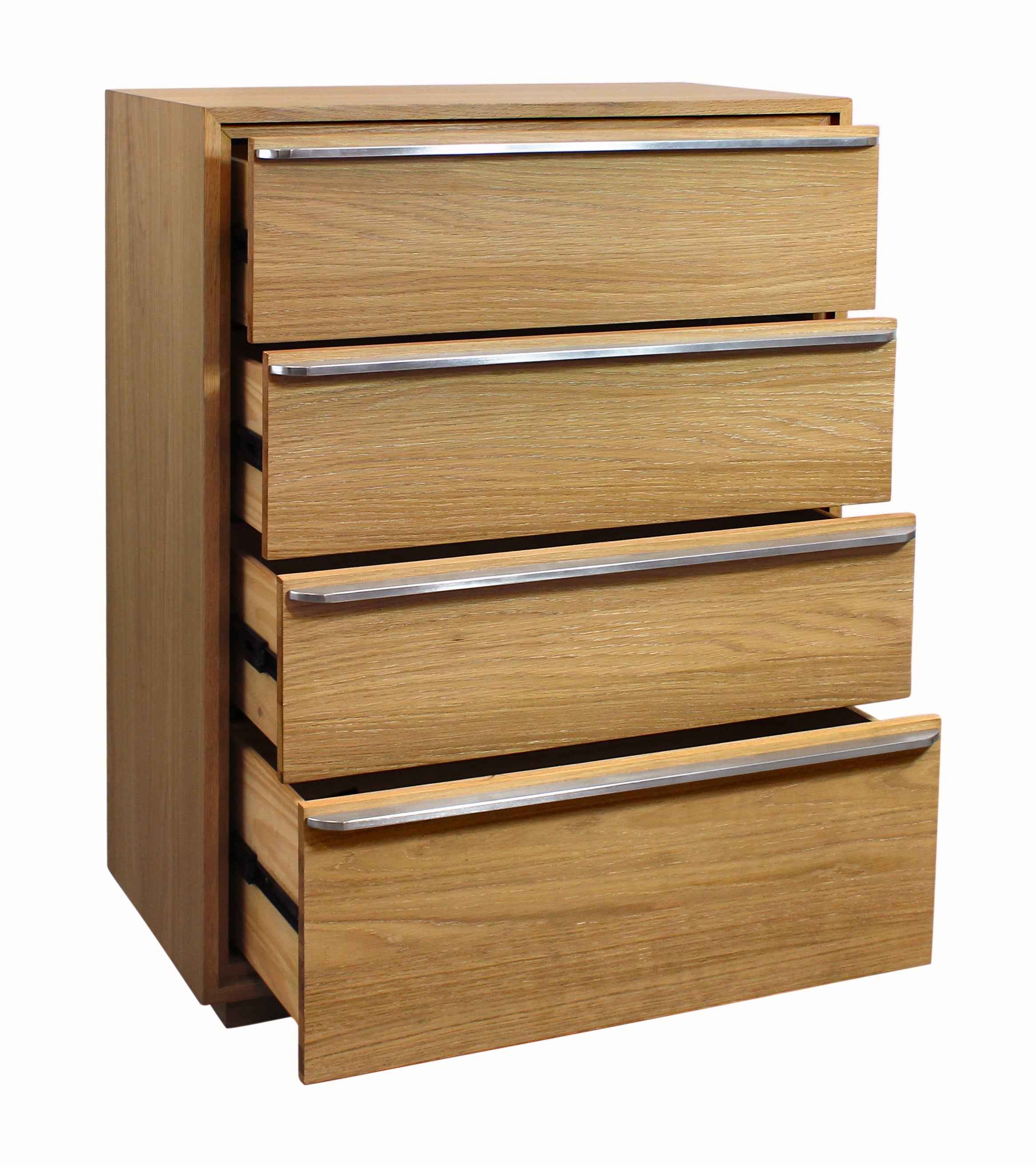 32" Natural Solid Wood Four Drawer Dresser