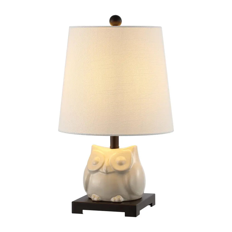 16" Antiqued Bronze Novelty Bedside Lamp With Empire Shade Homeroots Lighting