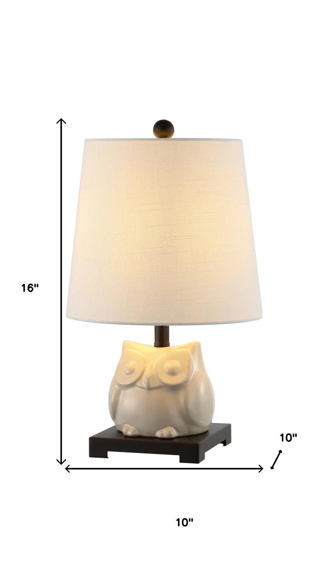 16" Antiqued Bronze Novelty Bedside Lamp With Empire Shade Homeroots Lighting