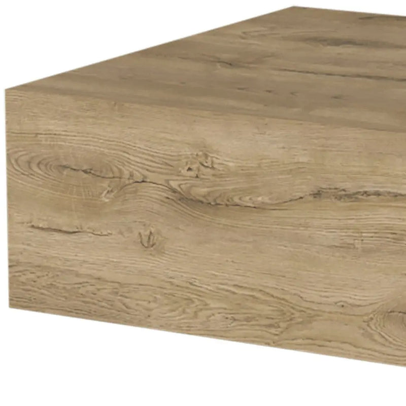 5" Beige Wood One Drawer Floating Nightstand - GreatEagleInc
