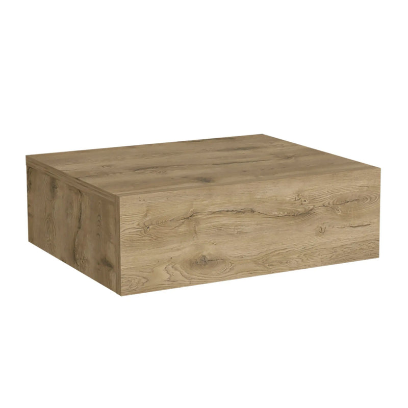 16" Beige Wood One Drawer Floating Nightstand Homeroots Bed & Bath