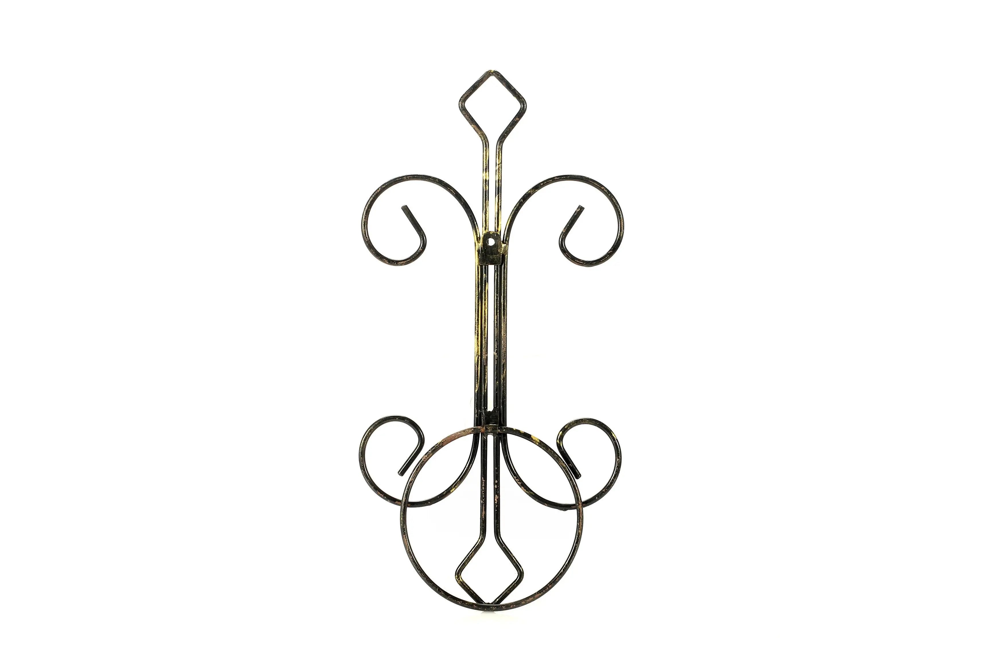 16" Black And Gold Metal Garden Accents Accessories Homeroots Outdoor