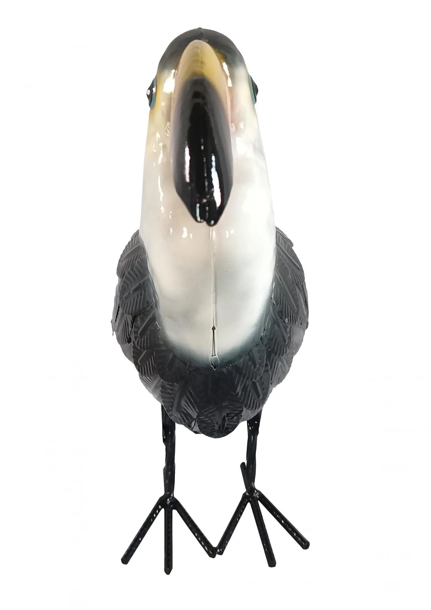 16" Black And White Metal Birds Garden Accents Accessories Homeroots Outdoor