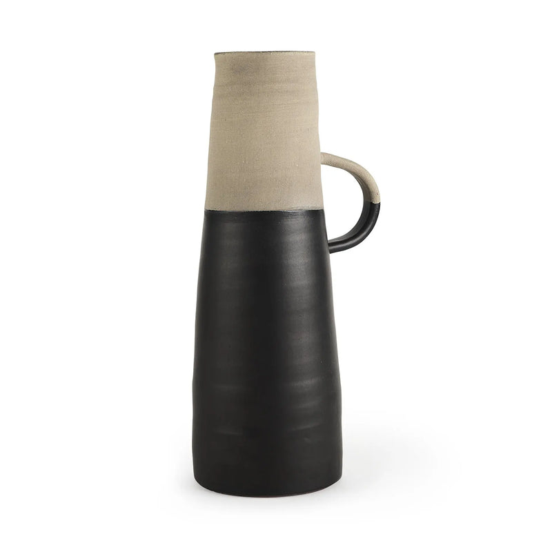 16" Black Ceramic Decorative Jug Homeroots Home Decor