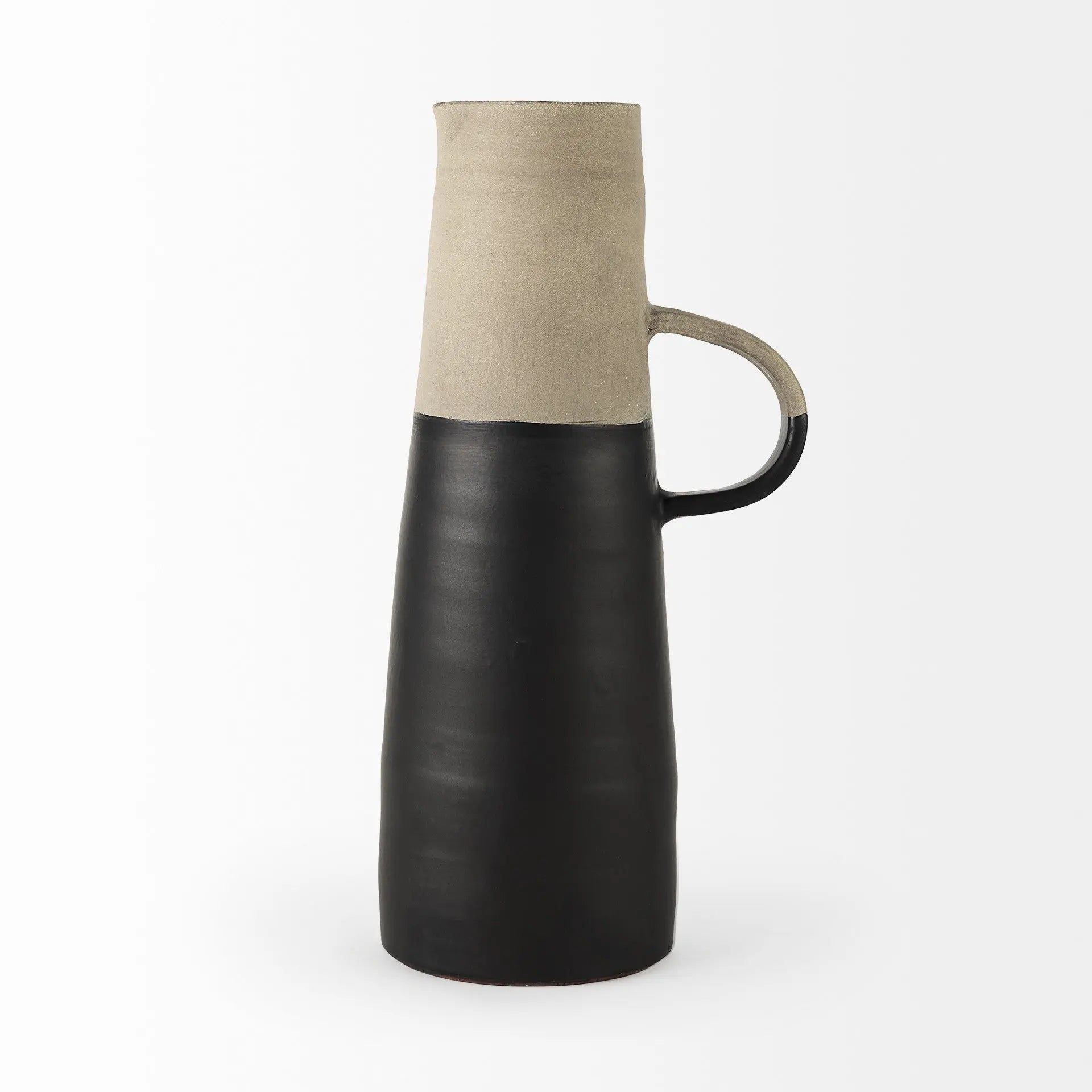 16" Black Ceramic Decorative Jug Homeroots Home Decor